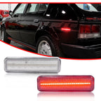 2X Clear Lens Red LED Rear Side Marker Lights for Dodge Plymouth