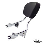 Chrome Backrest Sissy Bar Docking for Harley Touring Street Glide (2014–2019)