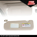 Beige Right Passenger Side Sun Visor for Hyundai Elantra (2011–2015)
