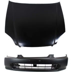 Bumper Cover Kit for Honda Civic (1996–1998) Front Primed Plastic 2pc