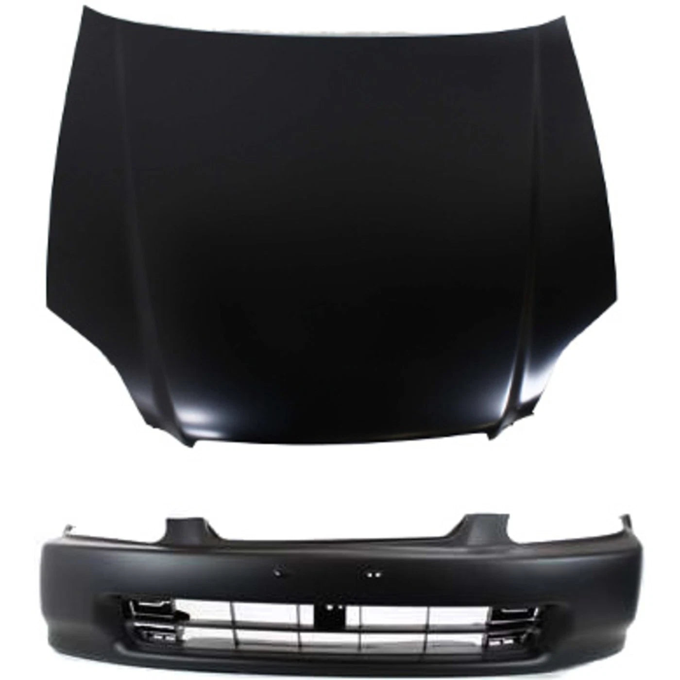 Bumper Cover Kit for Honda Civic (1996–1998) Front Primed Plastic 2pc