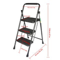 Folding Step Stool for 3 Step Ladder (330 lbs, Sturdy Steel, Anti-Slip)