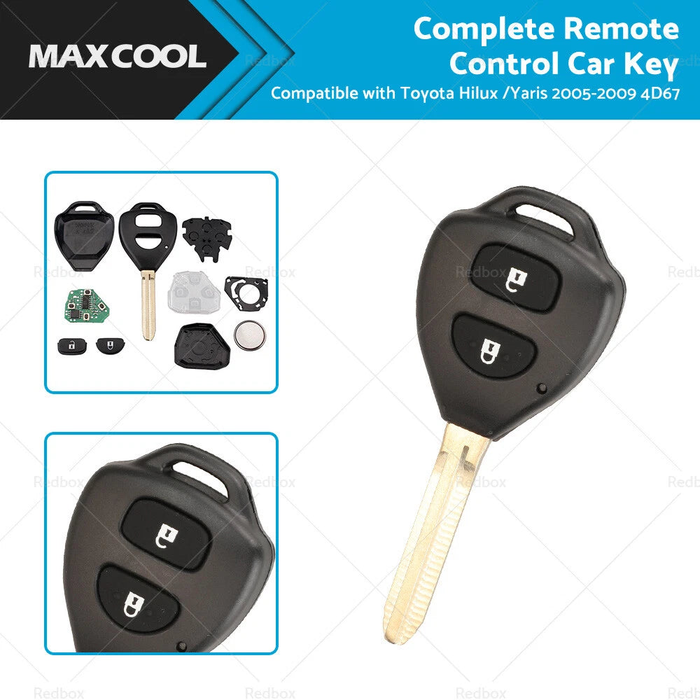 Complete Remote Car Key for Toyota Hilux/Yaris (2005–2009) 4D-67