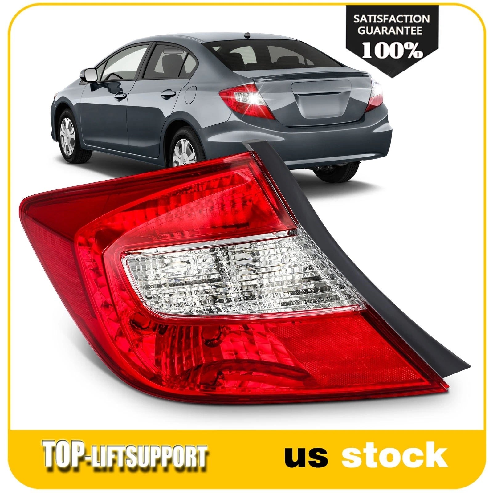 Left Tail Light Assembly for Honda Civic Sedan (2012)