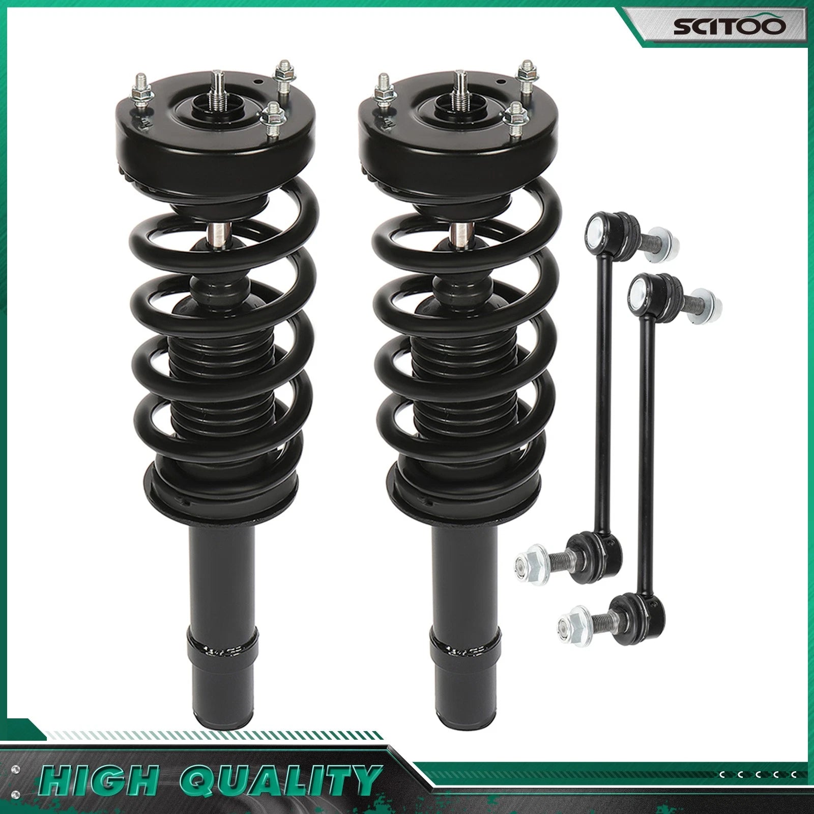 Set of 2 Front Struts & Sway Bars for Dodge Charger Chrysler 300 (2012–2022)