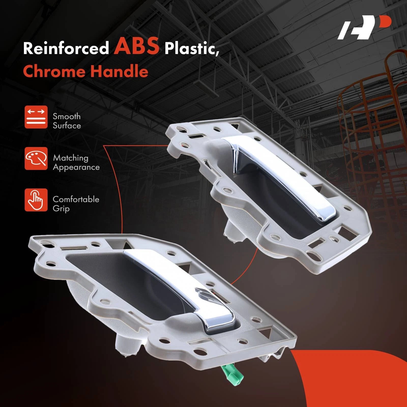 2X Front Chrome Interior Door Handle for Jeep Grand Cherokee (2005-2010)