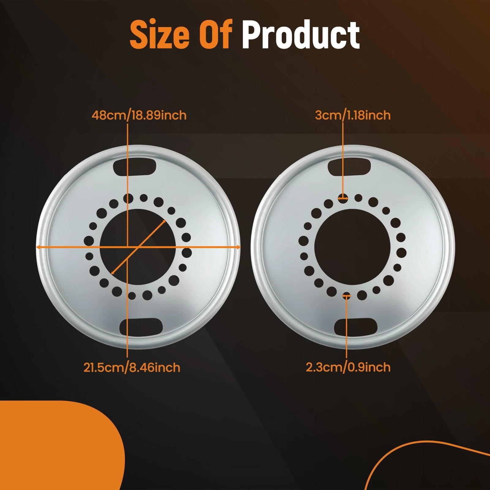 2X Wheel Balance Kit for Heavy Duty Truck Drive Axle 22.5" 10 Holes 600-640