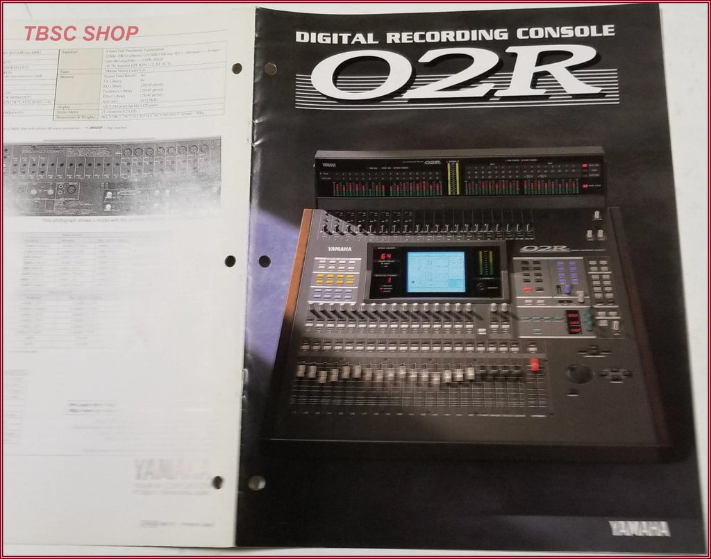 Yamaha 02R Digital Recording Console Sales Brochure