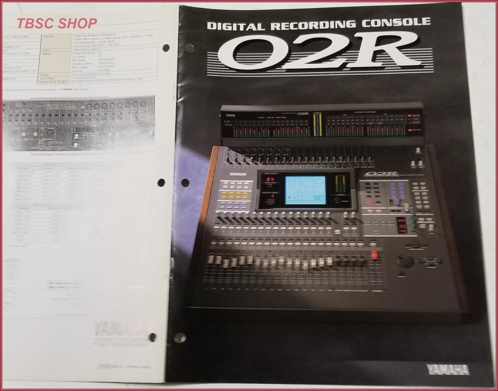 Yamaha 02R Digital Recording Console Sales Brochure