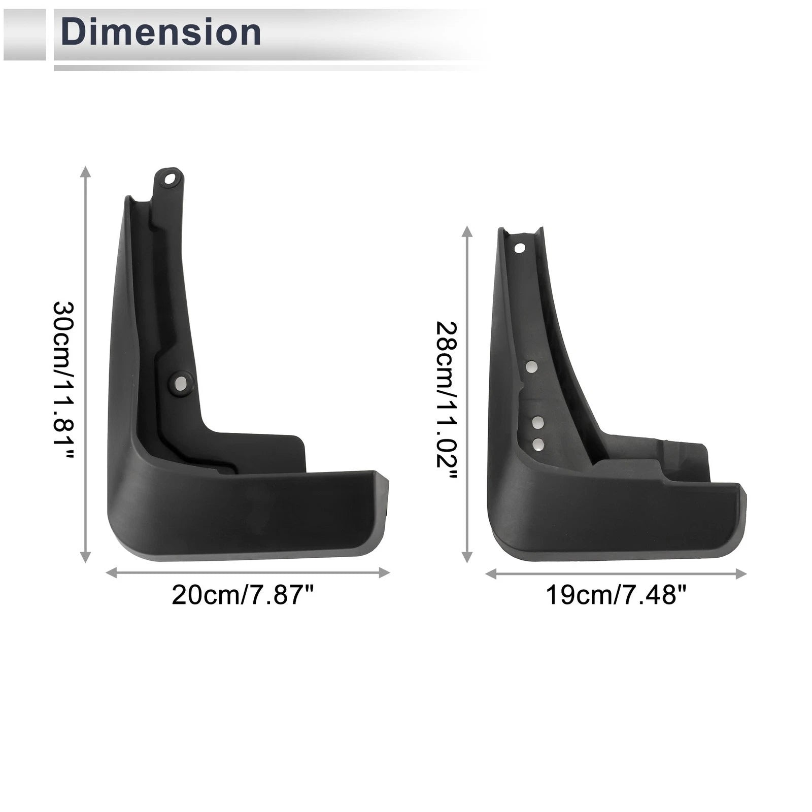 Set of 4 Mud Flaps Splash Guards for Audi A3 Saloon (2020–2023)