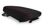 Leather Console Lid Armrest Cover for Hyundai Kona (2018–2020) Red Stitch