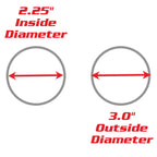 Exhaust Pipe Adapter Coupler for Universal Fit (12" Long, 2.25" ID to 3" OD)