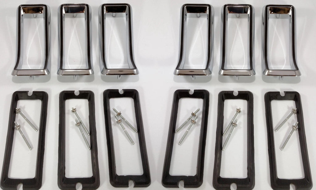 Tail Light Lenses and Bezels Pair Replacement for Ford Mustang (1967–1968)