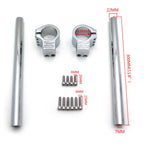 43mm Clip Ons for Universal Chrome Fork Tube (Tilt 7 Degree)