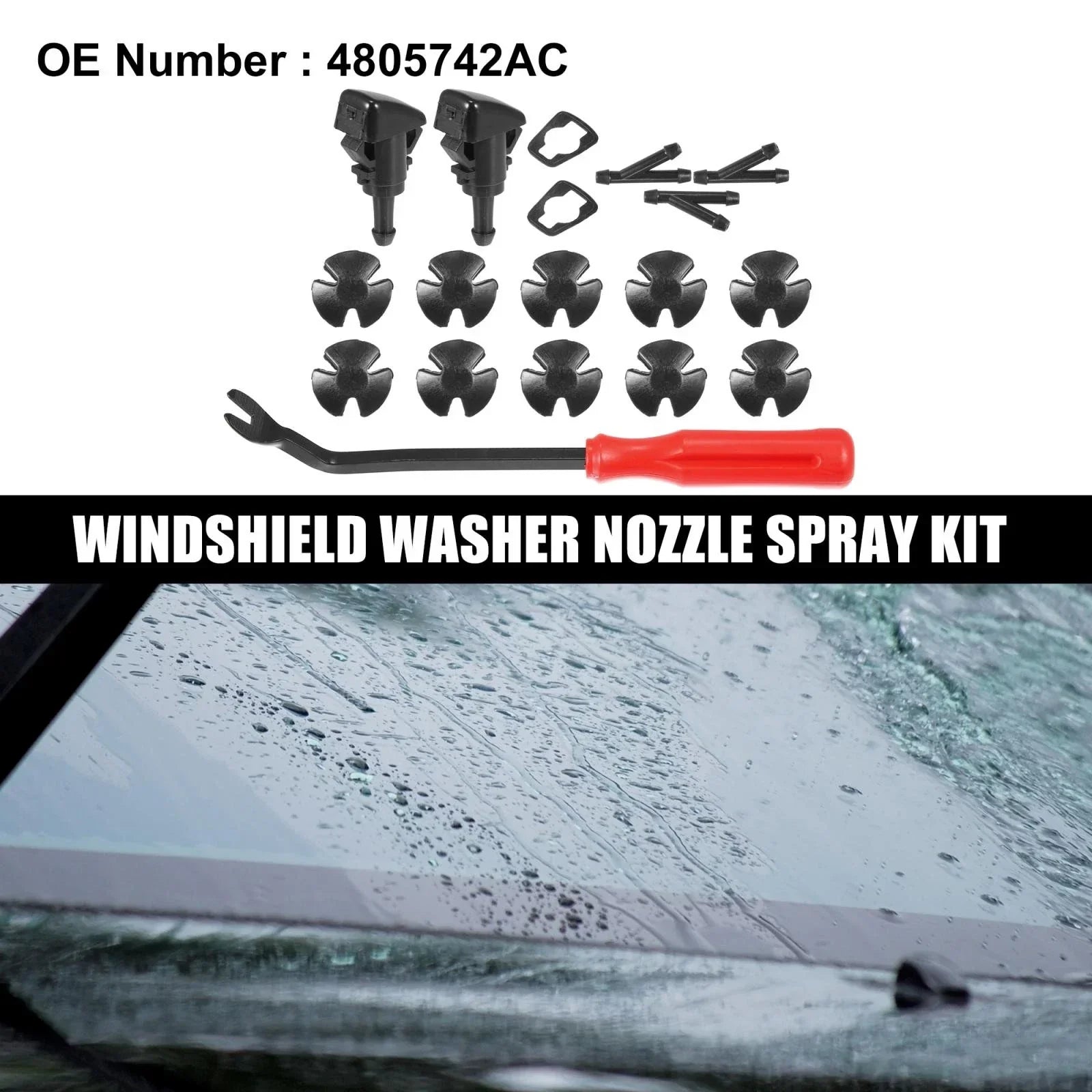 18 x Front Windshield Washer Nozzles for Dodge Charger (2006-2010)