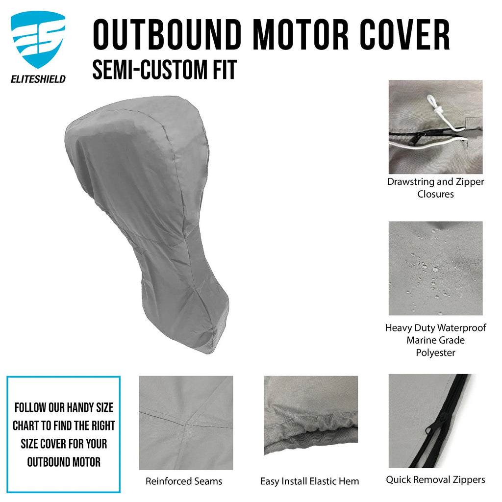 Heavy Duty Waterproof Canvas Cover for Outboard Motor (Universal Fit)