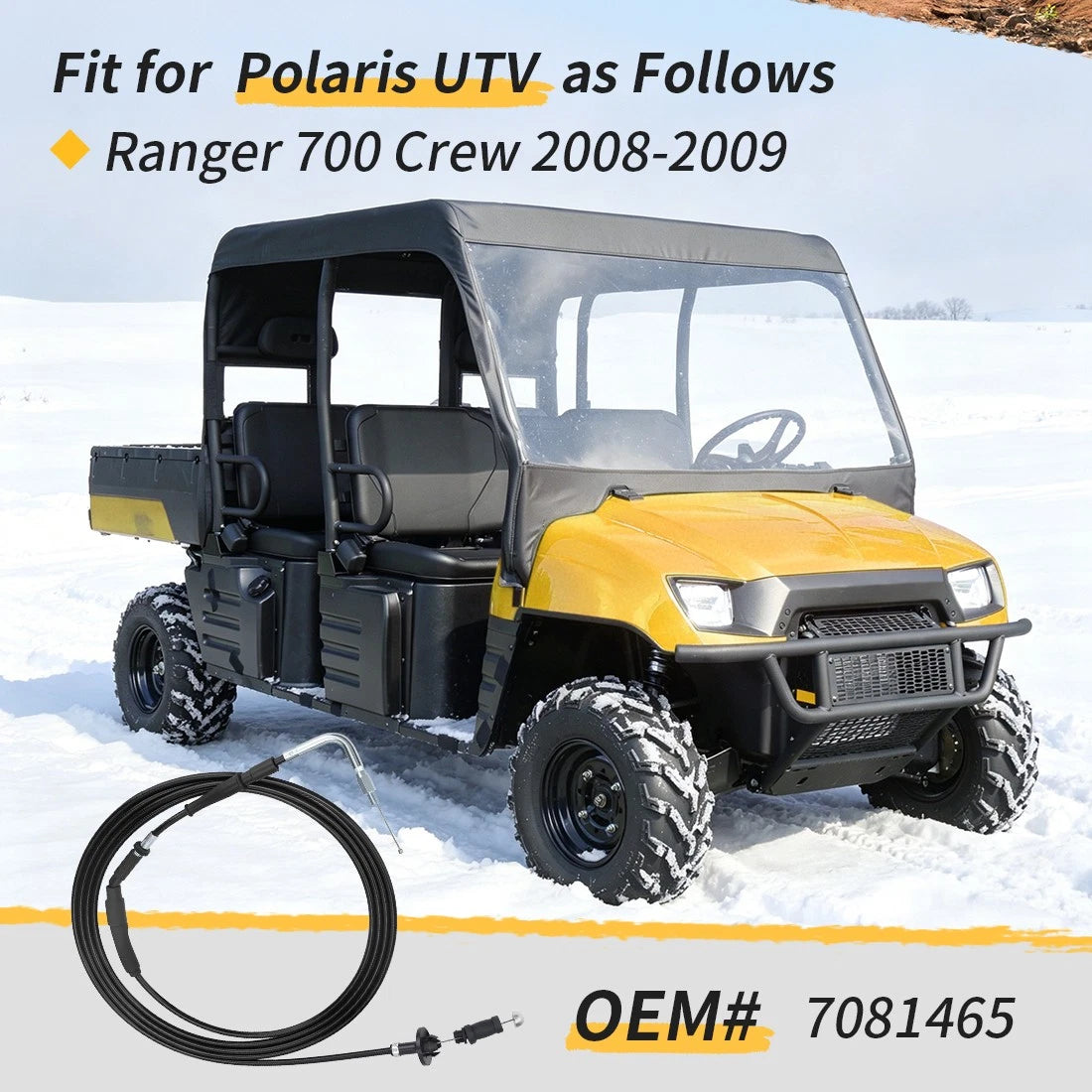 Throttle Cable for Polaris Ranger 700 Crew (2008–2009) Replaces #7081465