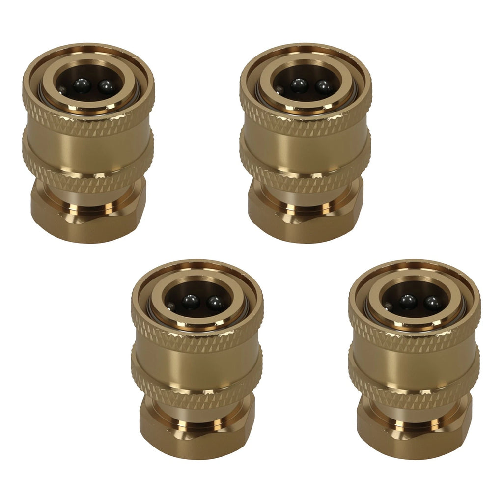 4X Pressure Washer Adapter Coupler Brass 1/4" Quick Connect to Female NPT
