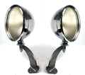 Headlight Stands Pair with Chrome Dietz Buckets Custom Steel Frame Mount