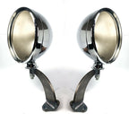 Headlight Stands Pair with Chrome Dietz Buckets Custom Steel Frame Mount