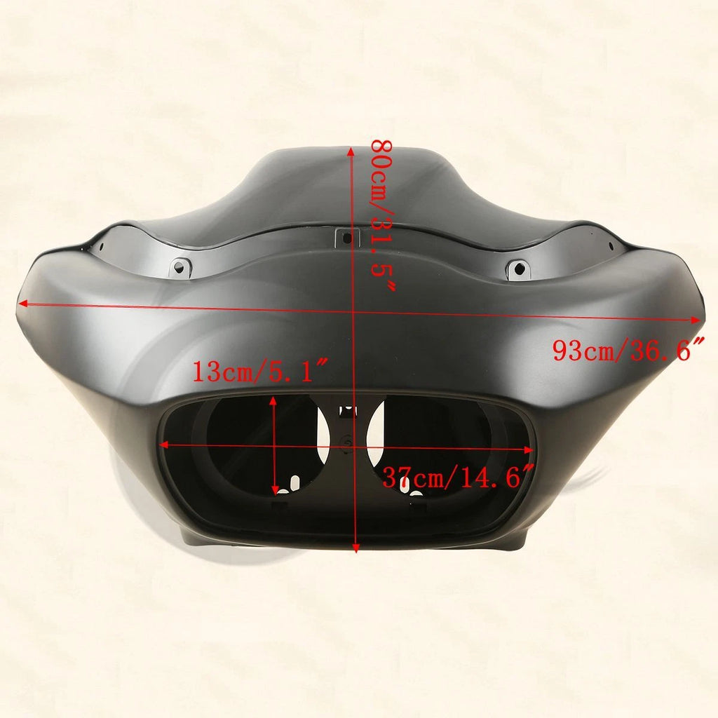 LED Headlight for Harley Road Glide (1998–2013) - Matte Black Inner Outer Fairing