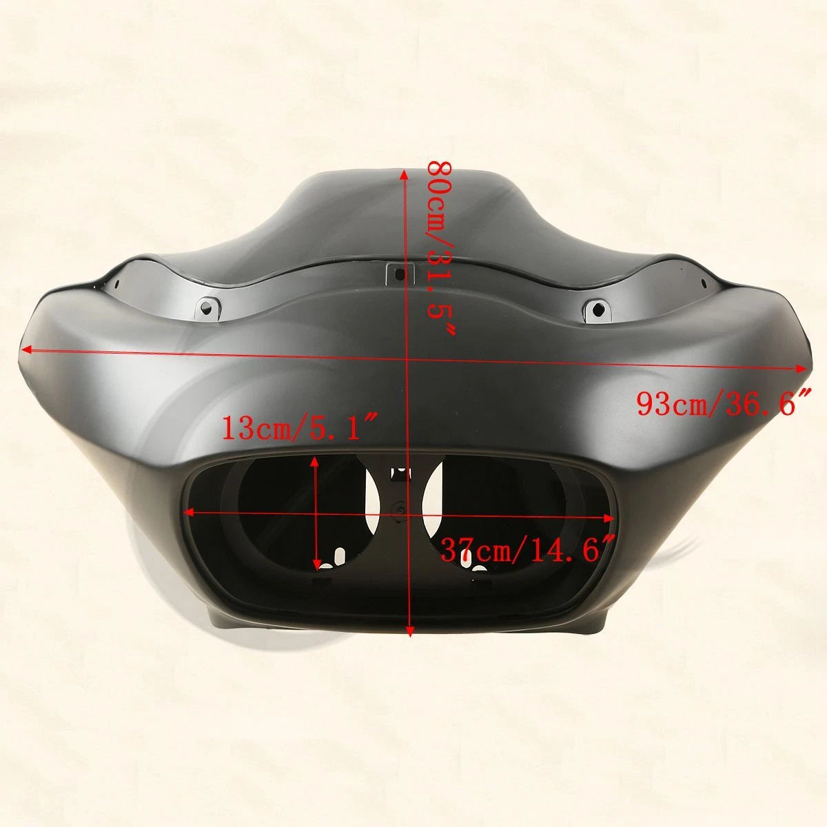 LED Headlight for Harley Road Glide (1998–2013) - Matte Black Inner Outer Fairing