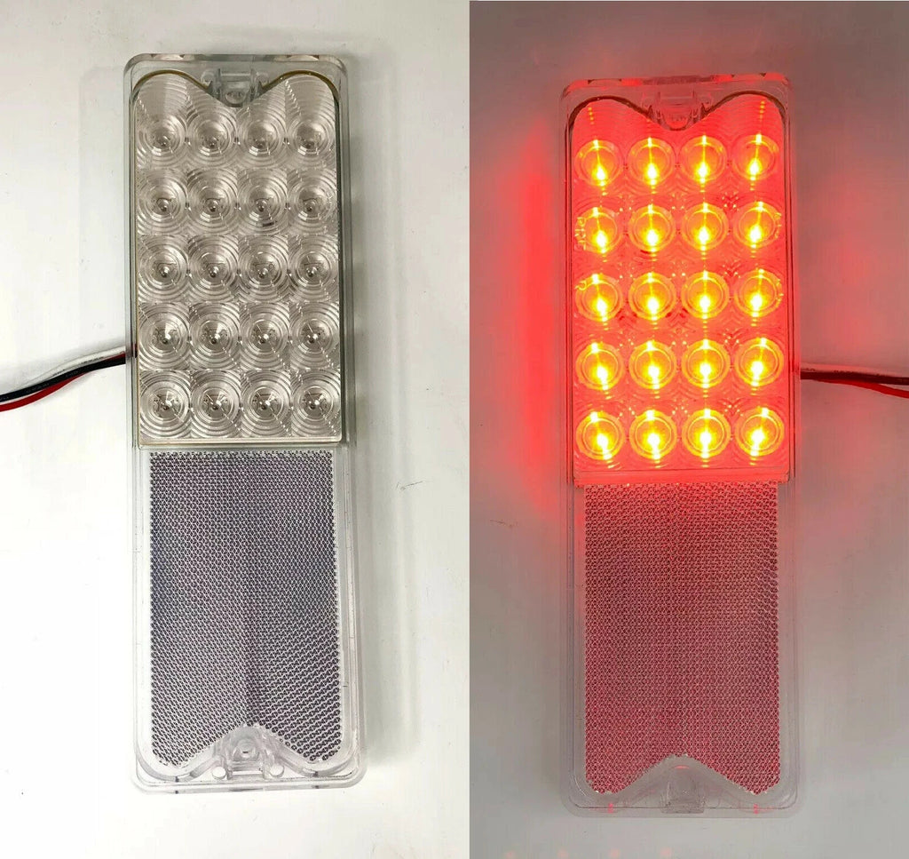 Clear Tail Lights Red LED Pair for 1967–1972 Chevy GMC Fleetside Pickup
