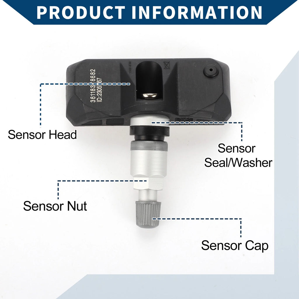 Tire Pressure Sensor 36118378682 for BMW 325Ci 330Ci (2002–2006) 433MHz