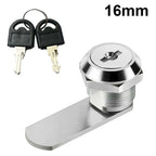 Cam-Lock Security Lock for Door Mail Box Furniture Locker (16-30mm) 2 Key