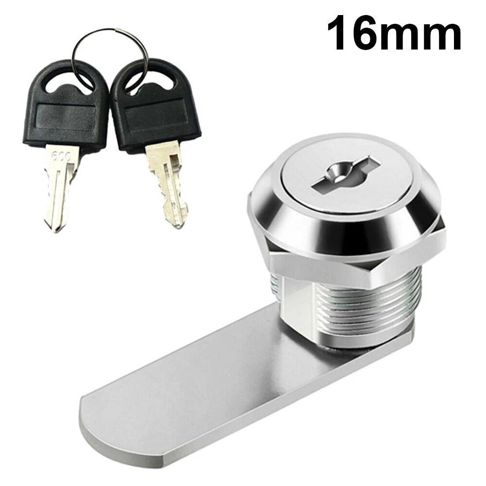 Cam-Lock Security Lock for Door Mail Box Furniture Locker (16-30mm) 2 Key