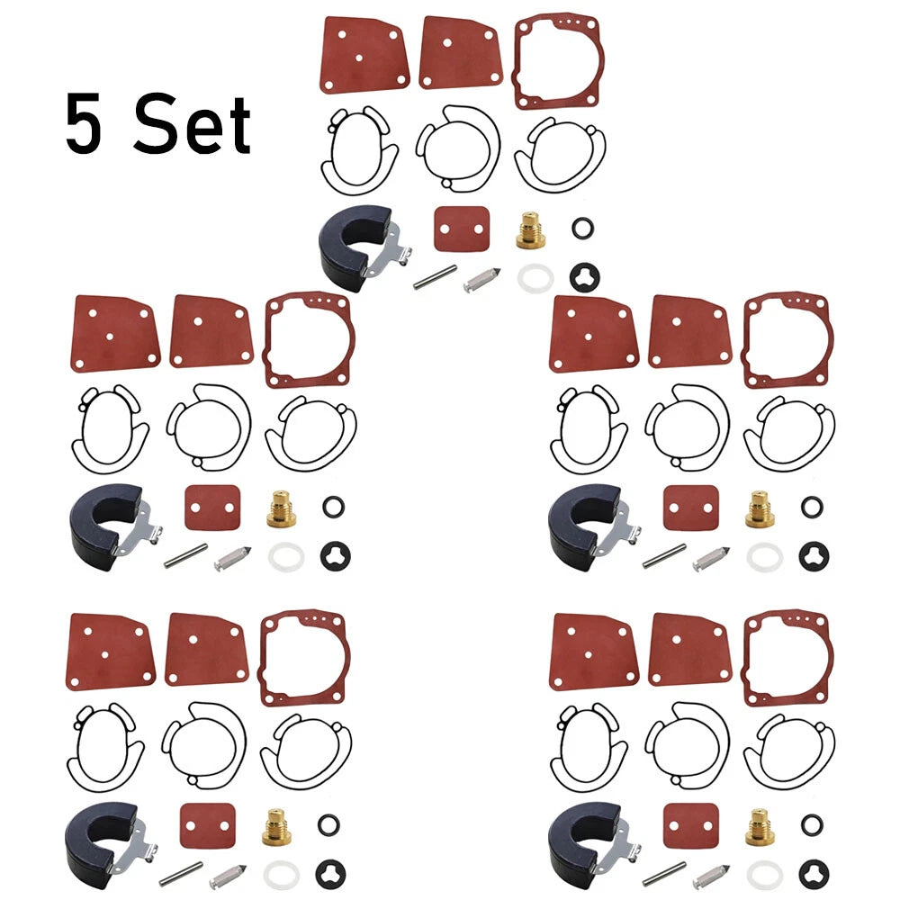 Set of 5 Carburetor Gasket Kit for Johnson Evinrude (438996, 436852)