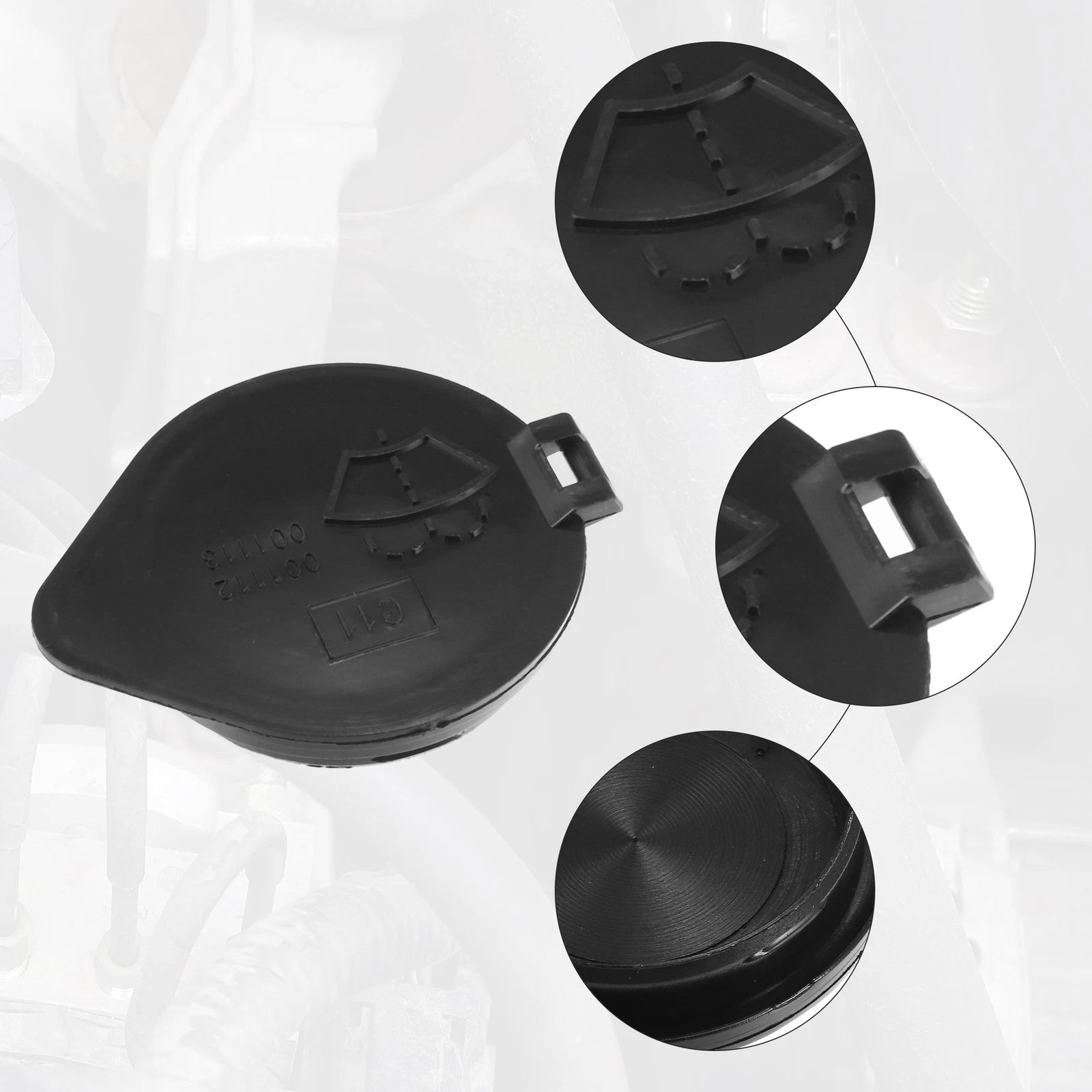 Windshield Washer Fluid Reservoir Cap for Toyota Venza (2009–2015) Black