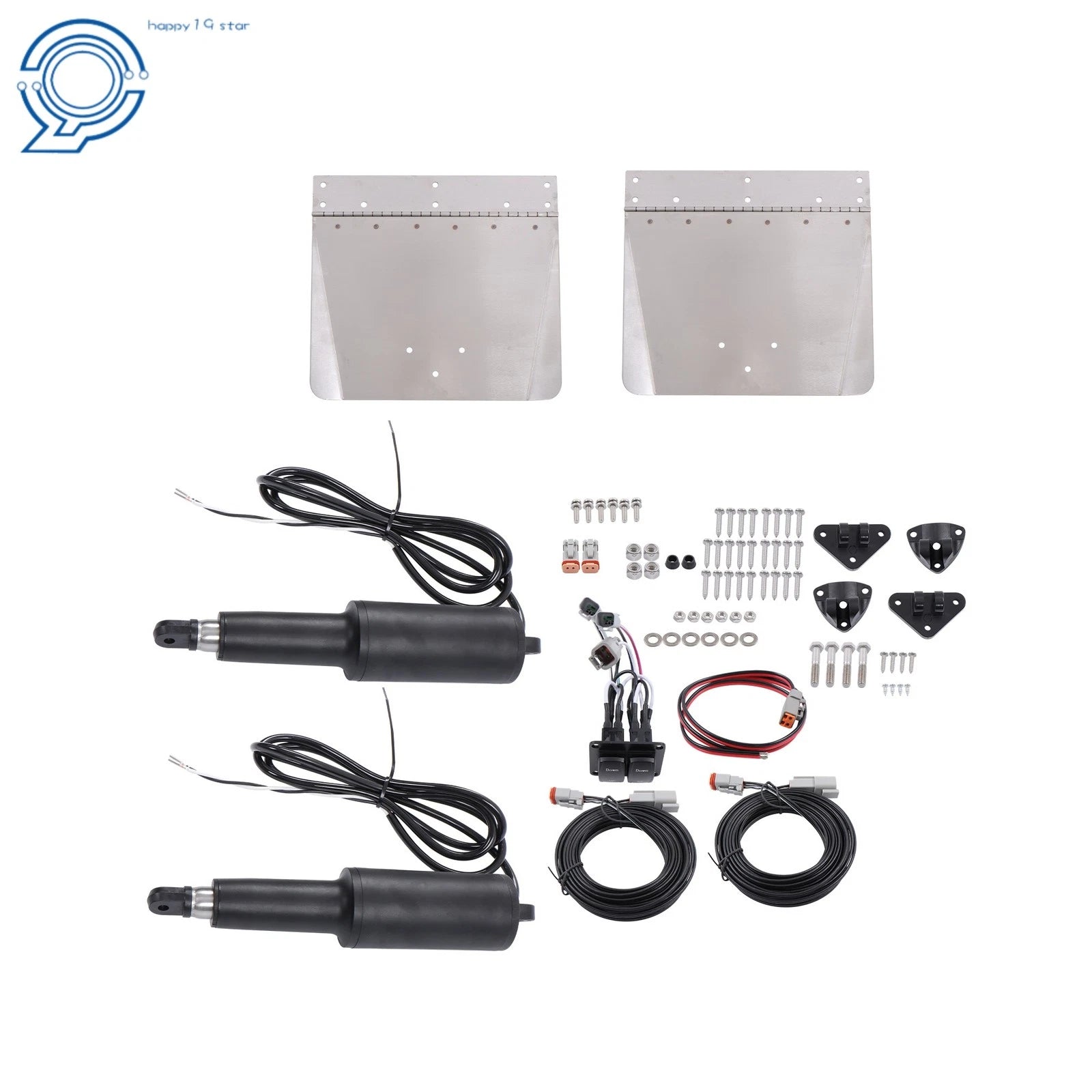 Standard Trim Tab Kit with 12V Double Rocker Switch for Boat 16-25ft (15101104)