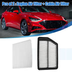 Set of 2 Engine and Cabin Air Filters for Kia Forte (2014–2020) 28113-3X000 97133-2H000
