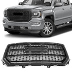 Black Front Bumper Mesh Grille for GMC Sierra 1500 (2016–2018)