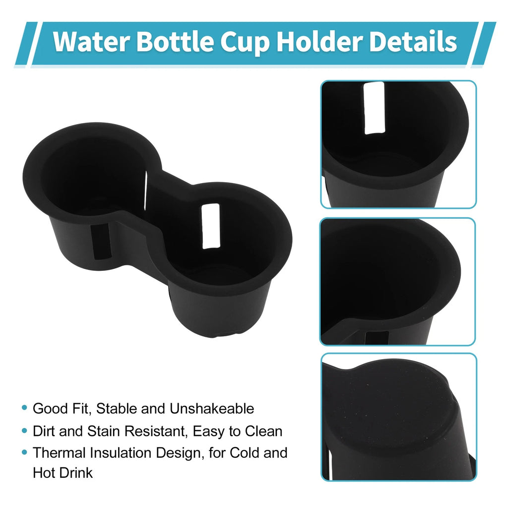 Center Console Cup Holder Organizer for Toyota Highlander (2020–2024) Black