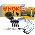 NGK Ignition Coil Wires & 4 G-Power Platinum Spark Plugs for Mazda 626