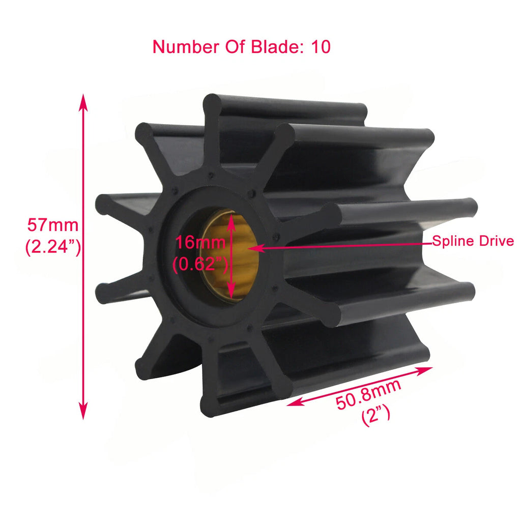 Impeller Kit for Jabsco 22120-0001, CEF 500104, Sie 18-3287, Volvo 834794, 876120