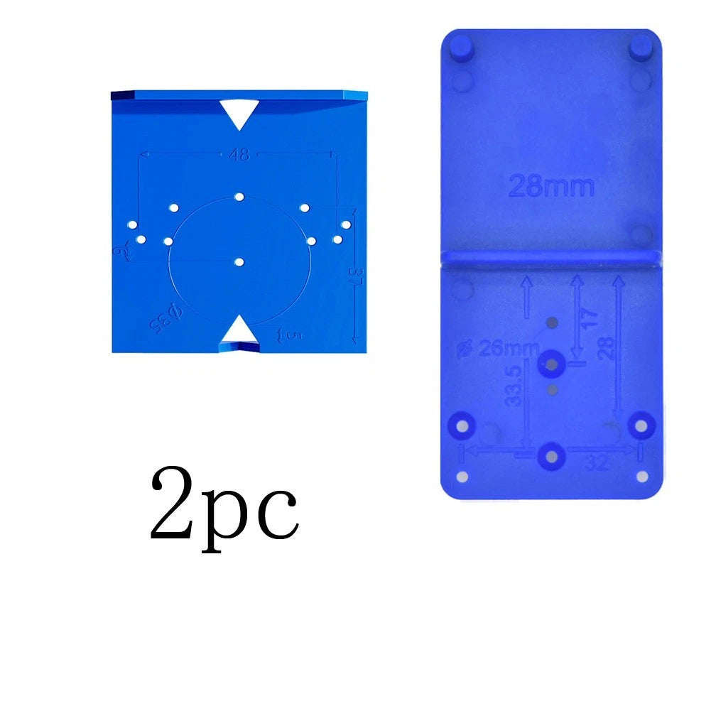 2PC ABS Hinge Hole Drill Guide for Cabinet and Furniture Door Installation