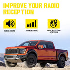 4.25 Inch Aluminum Black Antenna Mast Power AM/FM for Ford F-150 (2009–2024)