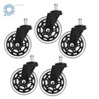 Set of 5 Rubber Swivel Wheels for Office Chair