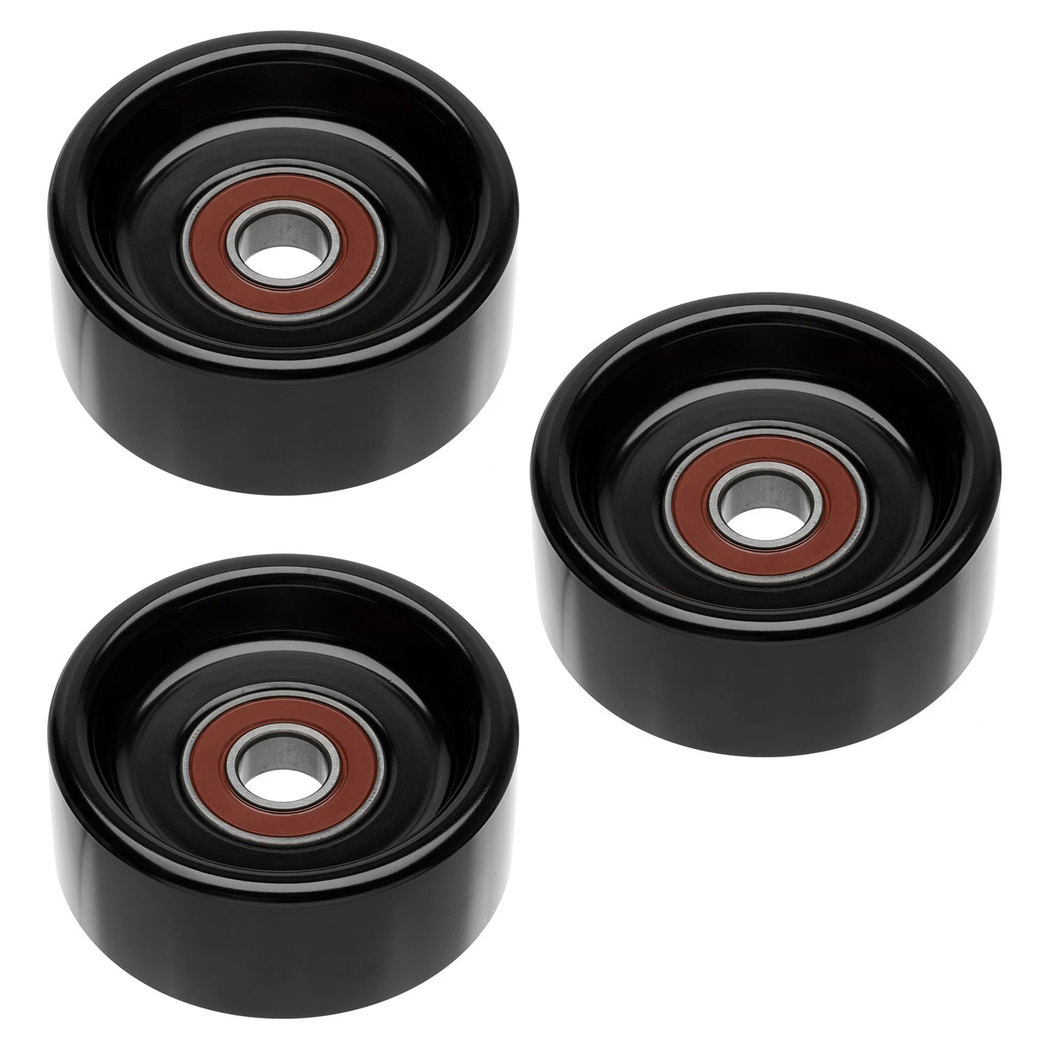 Set of 3 Accessory Drive Belt Idler Pulleys for Ford F-150 (2004–2008)