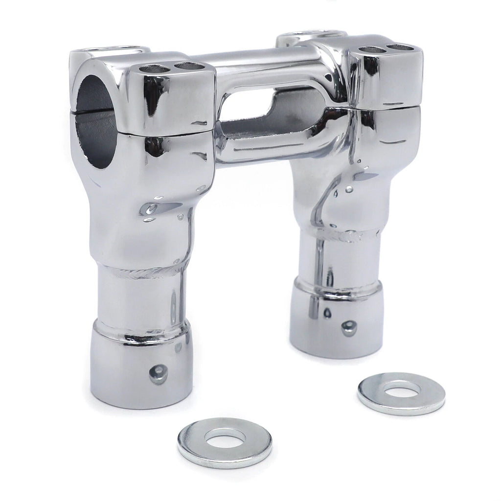 CNC Chrome 4" Riser Handlebar Top Clamp for H-D Touring Road Glide CVO (2014–2023)
