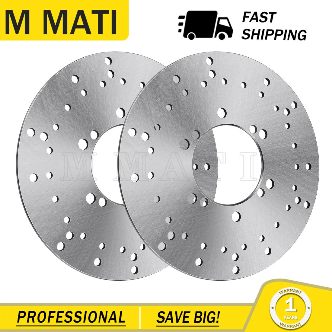 2 Front Brake Disc Rotors for Polaris Sportsman 500 6x6, 400 (2001–2008)