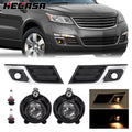 Pair Front Fog Lights with Bezel Trim for Chevrolet Traverse (2013–2017)