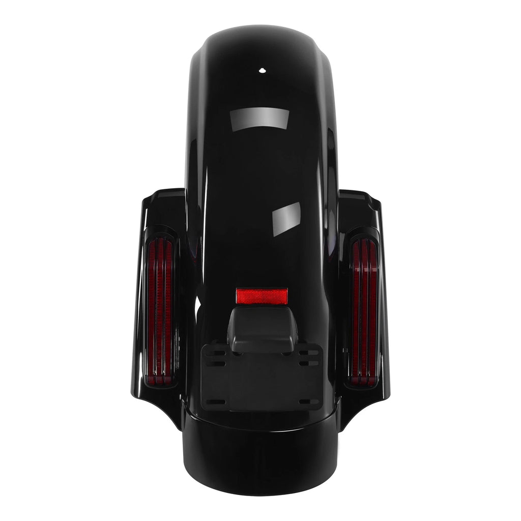 Vivid Black LED Rear Fender System for Harley Touring Road Glide (2014–2024)
