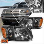OE Style Headlights for Toyota Sequoia/Tundra Crew Cab (2005–2007) - Black/Amber