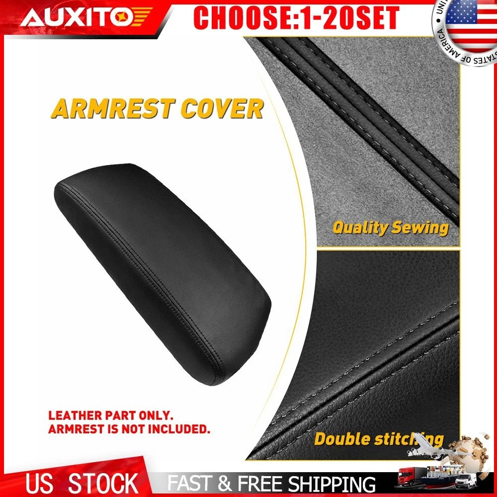 Set of 1 Black Leather Center Console Armrest Lid Cover for Kia Optima (2016–2020)