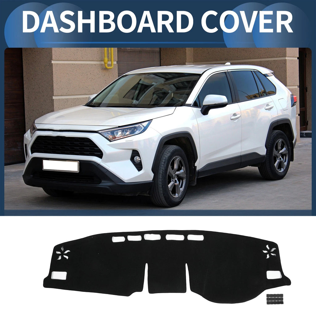 Dashboard Cover Mat for Toyota RAV4 (2020–2024) Sun Protector Pad Black