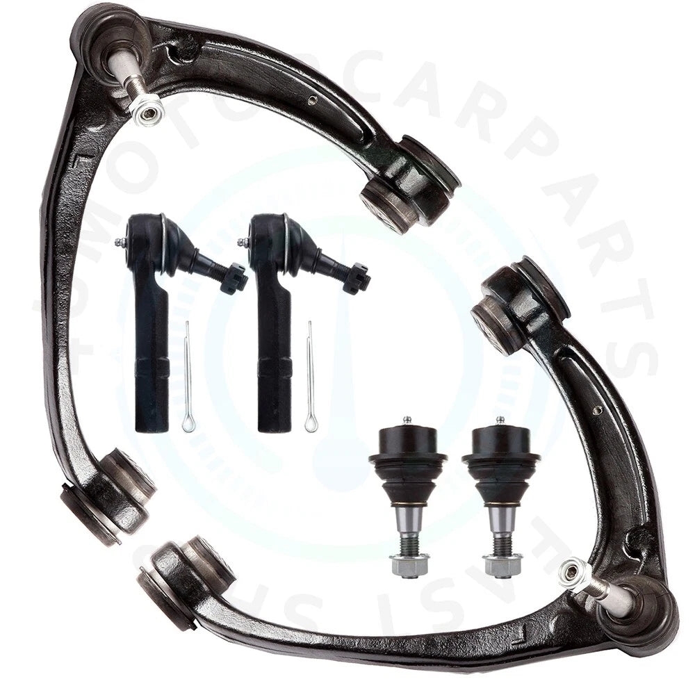 Set of 6 Front Upper Control Arms Tie Rods for GMC Yukon Cadillac Escalade (2007–2014)